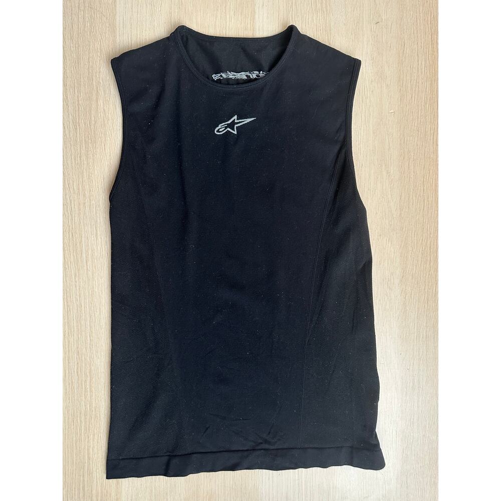 Alpinestars Black Sleeveless Top Layer - New - Size M/L Made In Italy